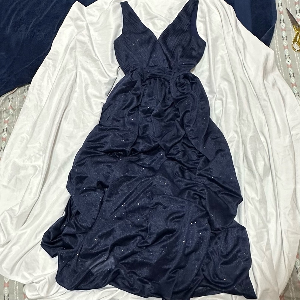 Elegant Navy Blue Evening Dress